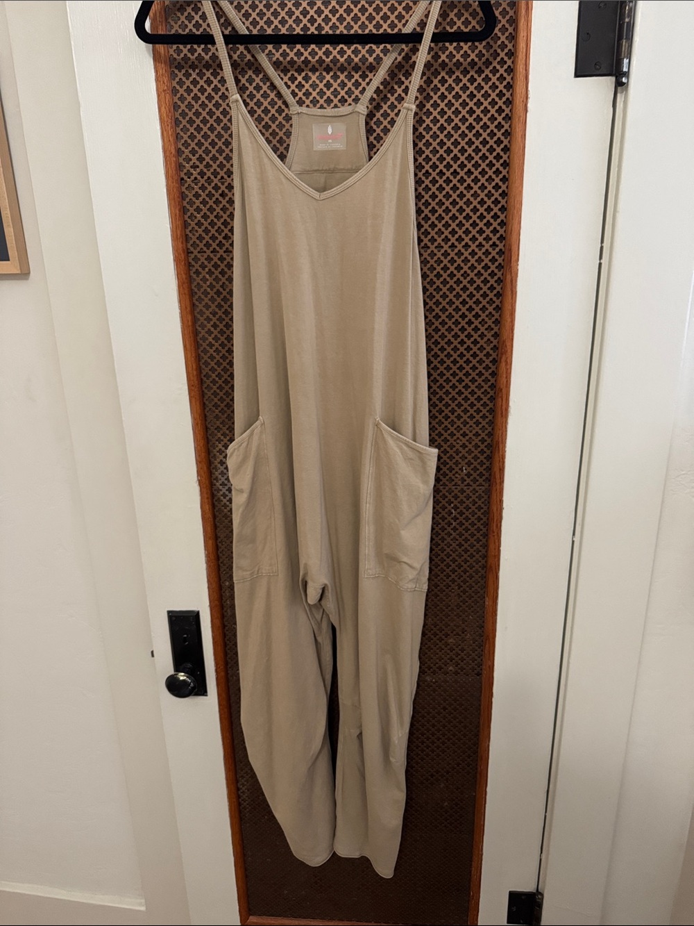 FP Movement by Free People Beige Relaxed Pocket Jumpsuit